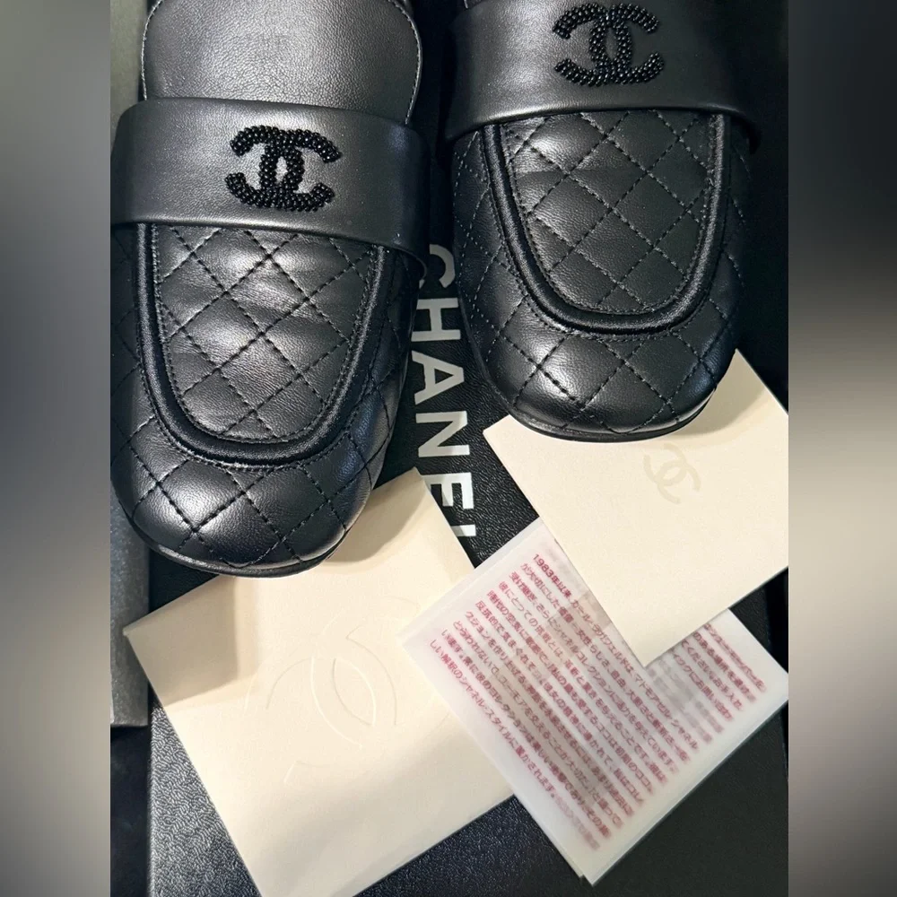 Chanel CC Lambskin Loafers